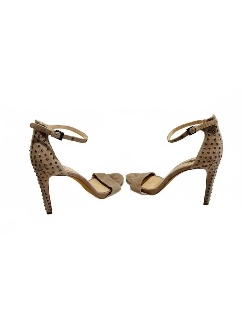 Vince Camuto Women's Suede Studded High Heel Sandals Ankle Strap Size 10